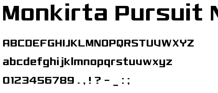 Monkirta Pursuit NC font